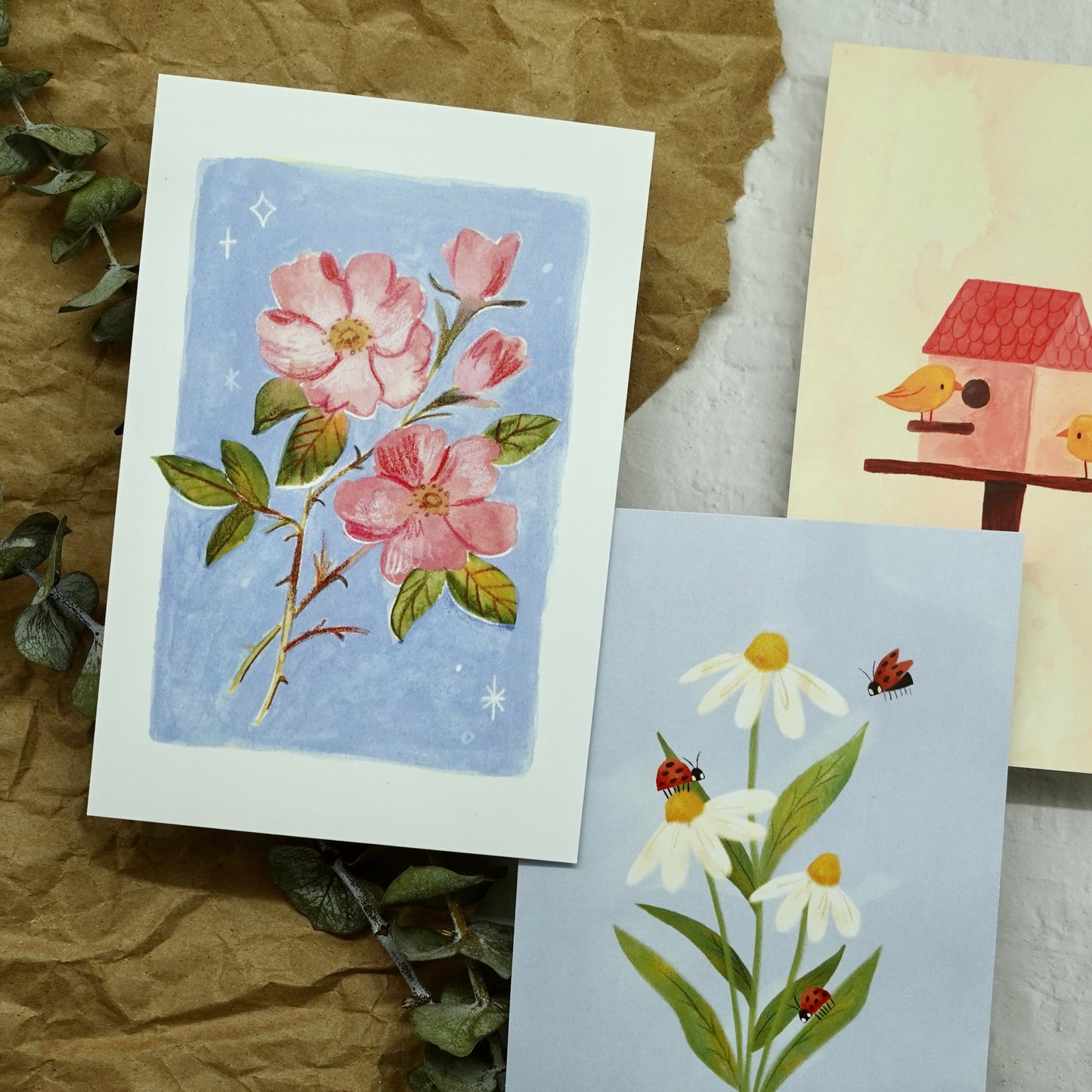 Wild Roses - Postcard / Mini Art Print