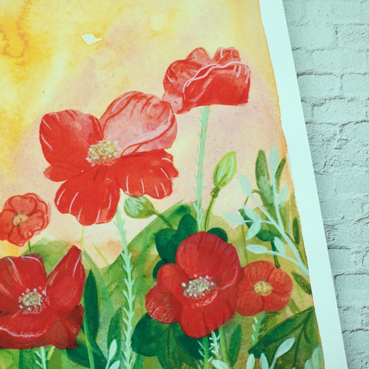Sunset Poppies - LIMITED Botanical Wall Art Print