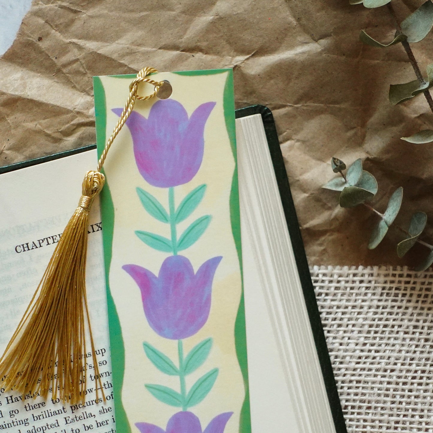 Lavender Tulips Bookmark