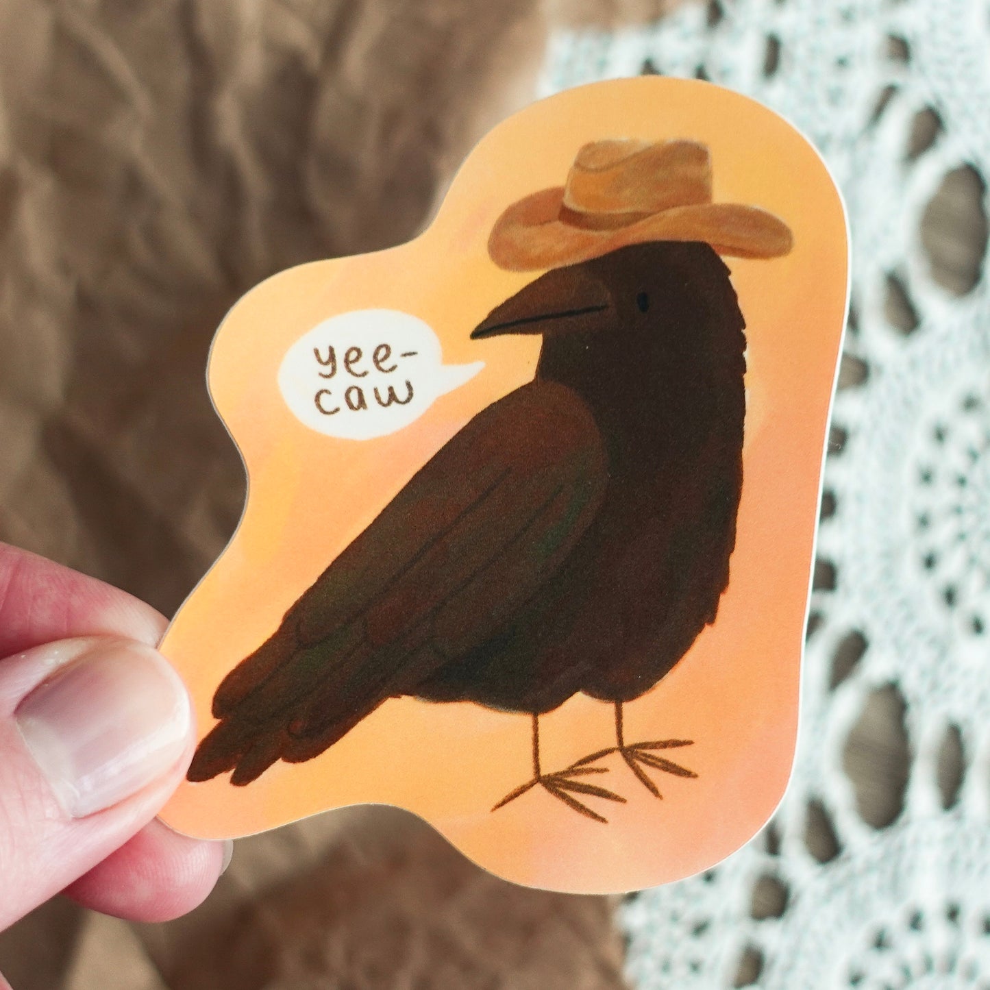 C(r)owboy - Bird Die Cut Vinyl Sticker