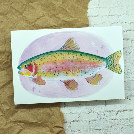 Rainbow Trout - Postcard / Mini Art Print