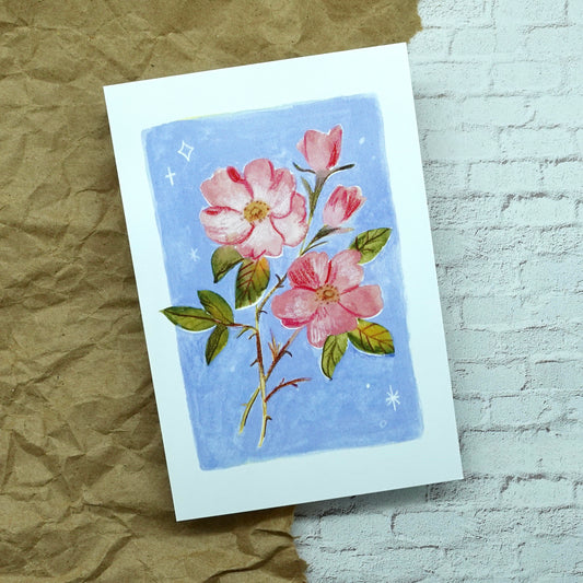 Wild Roses - Postcard / Mini Art Print