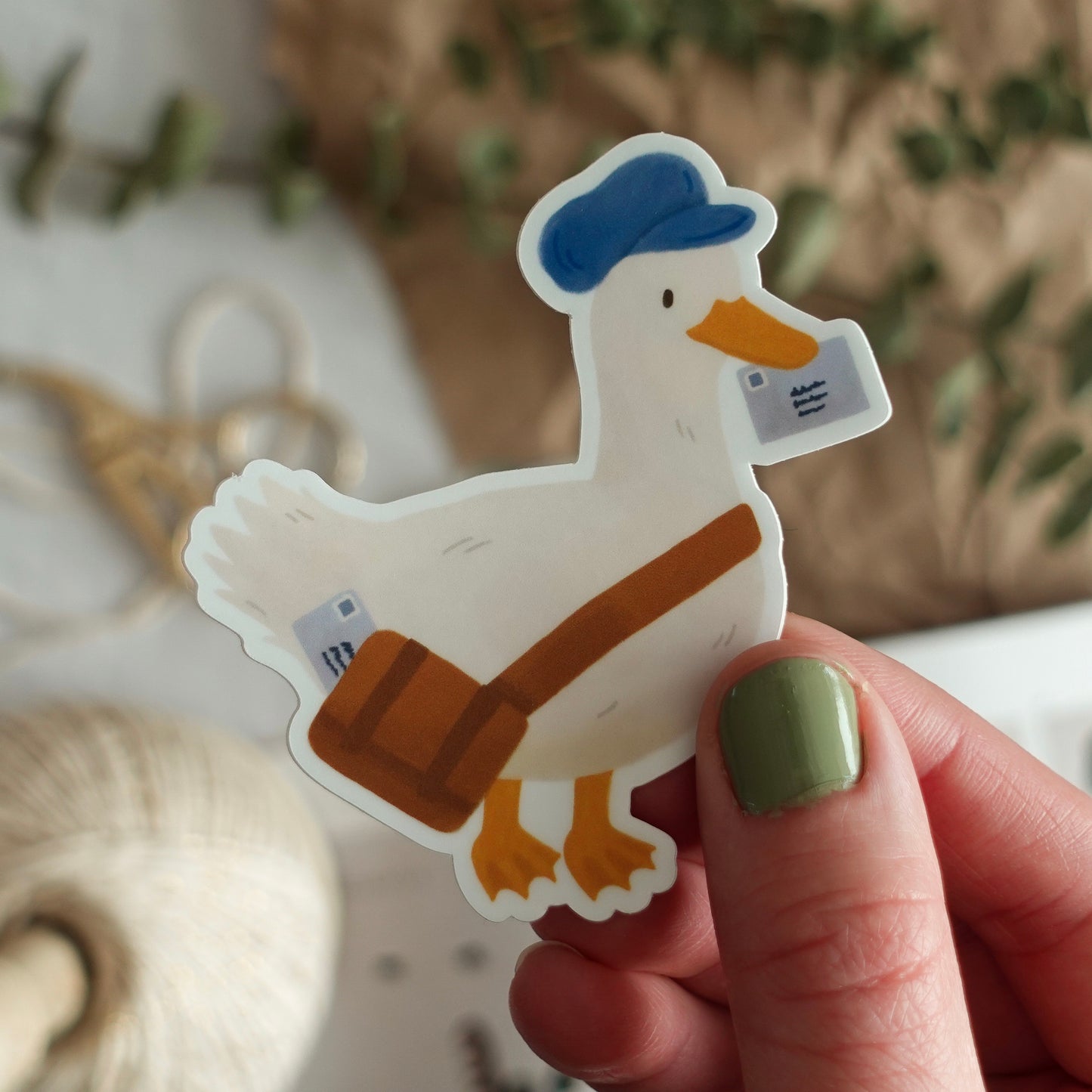 Mailman Duck - Die Cut Vinyl Sticker