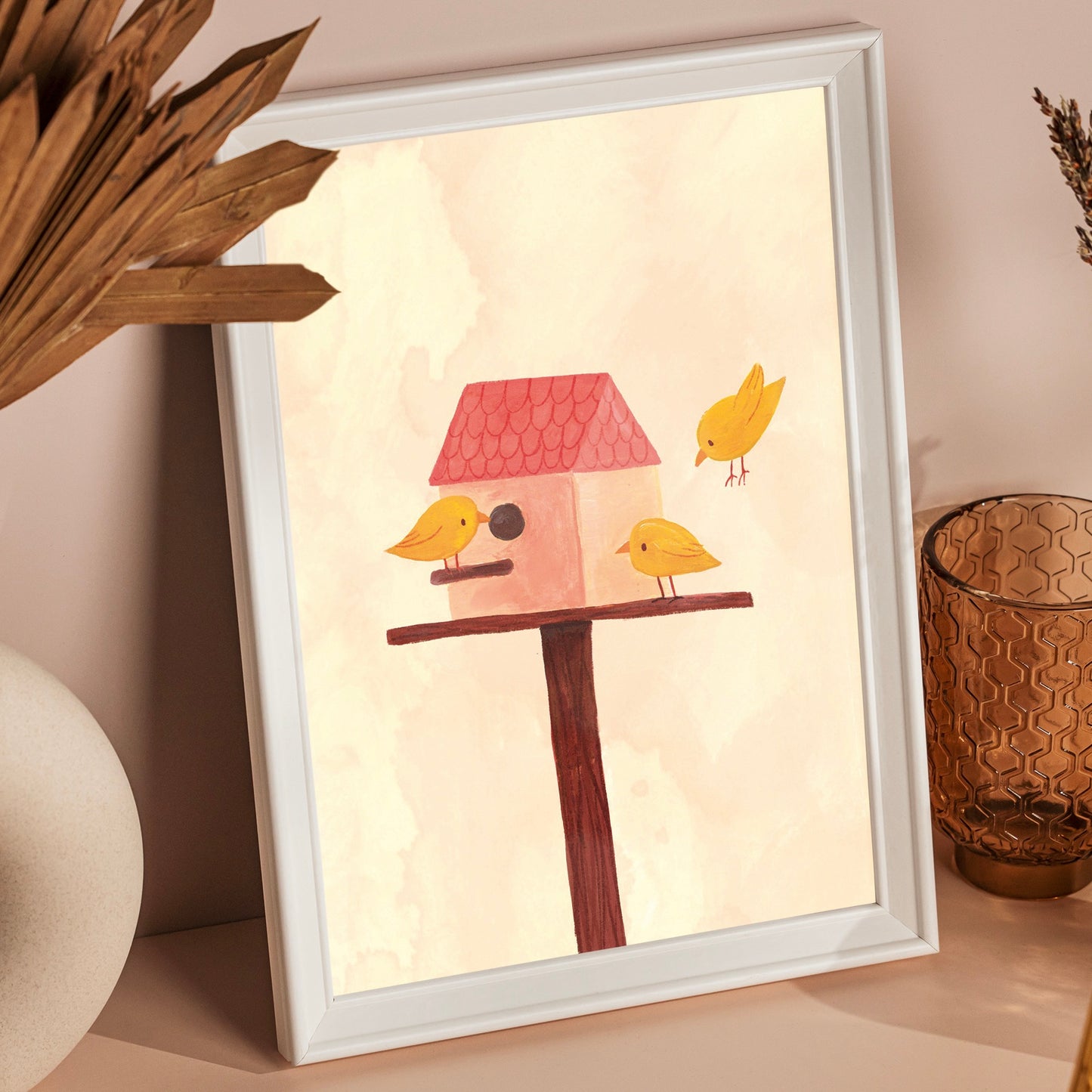 Three Little Birds - Postcard / Mini Art Print