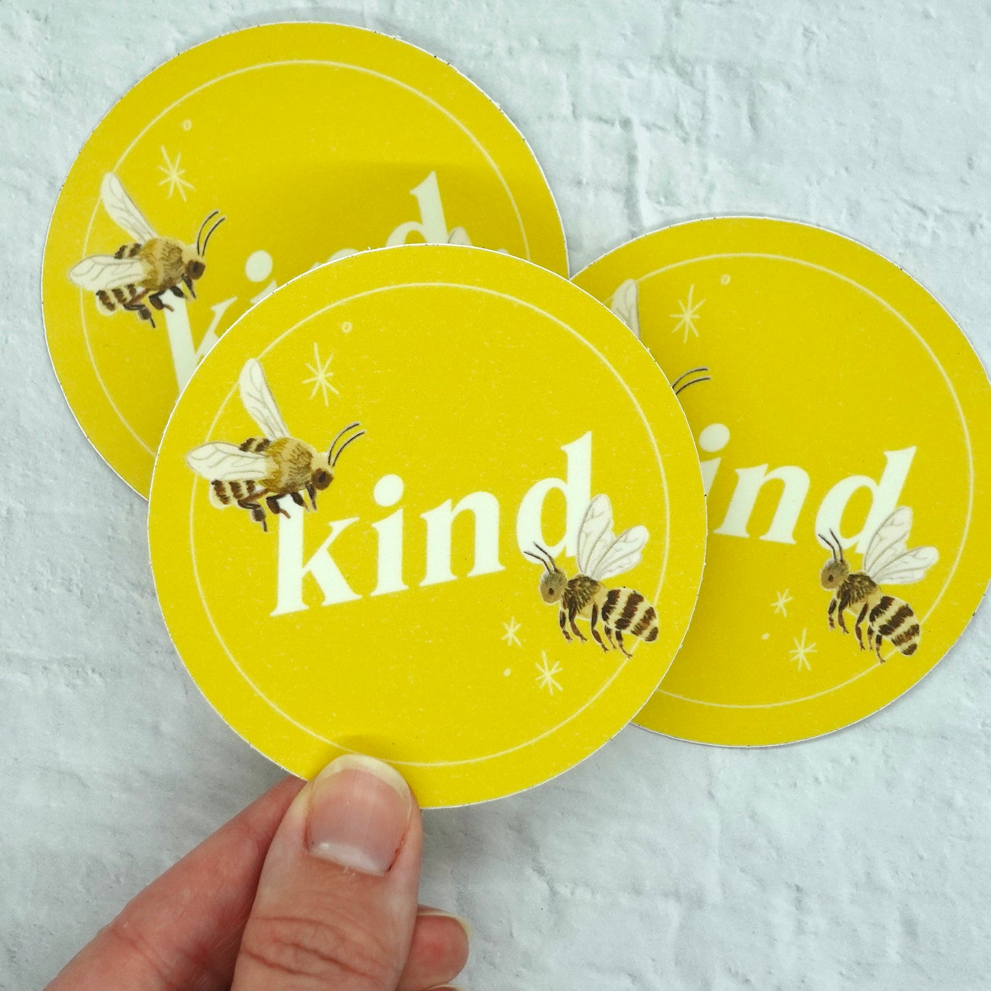 "Kind" - Bee Circle Vinyl Sticker