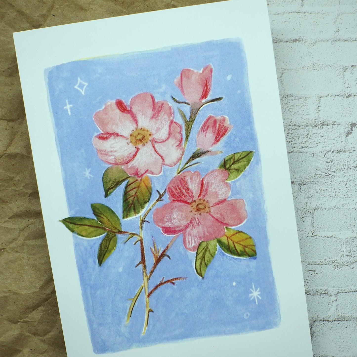 Wild Roses - Postcard / Mini Art Print