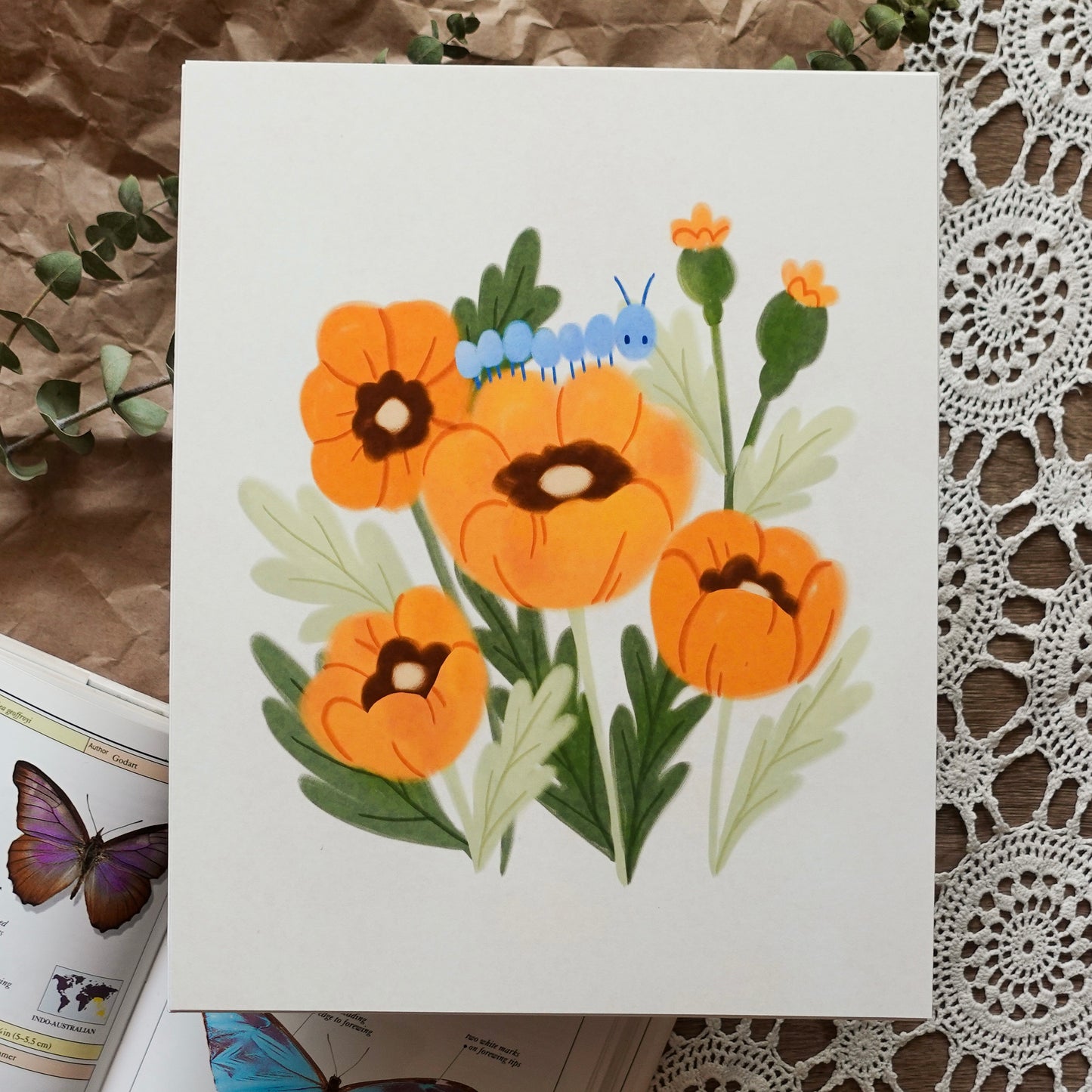Yellow Poppies - Floral Art Print