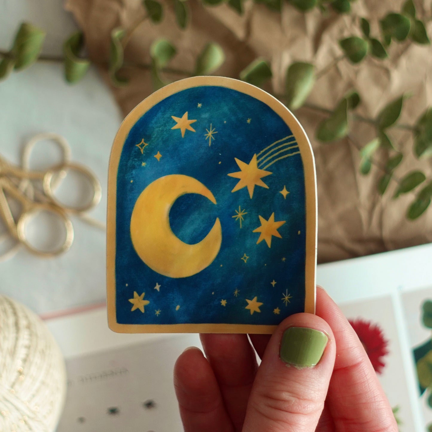 Moon & Stars - Die Cut Vinyl Sticker
