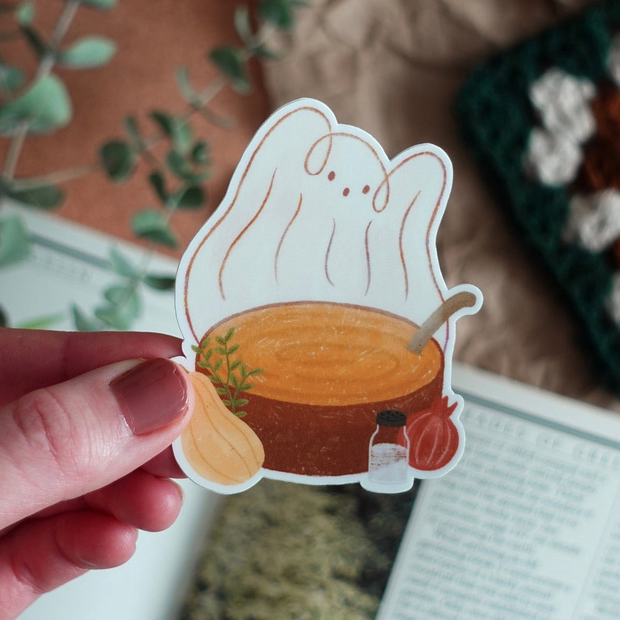 Soup Ghost - Die Cut Vinyl Sticker