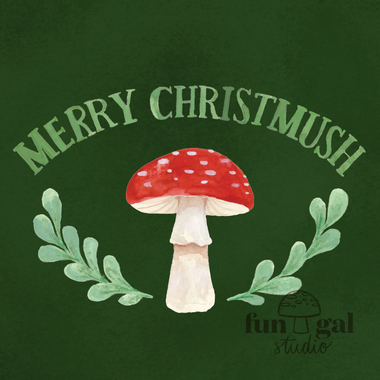 Merry Christmush - Holiday, Winter, Christmas Card