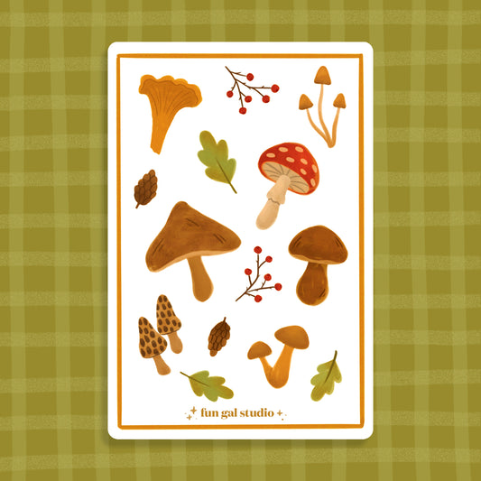 Mushrooms - Sticker Sheet