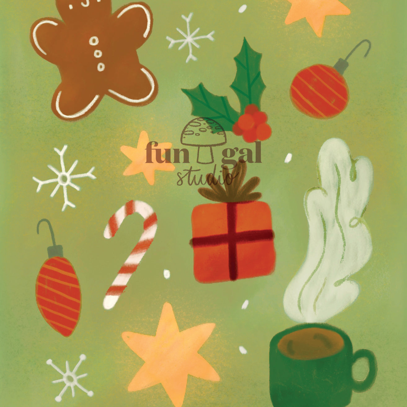Fun Festivities - Holiday, Winter, Christmas Card