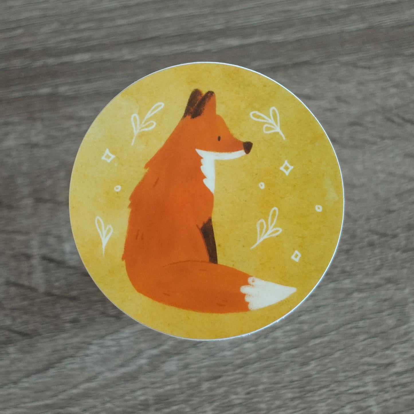 Thoughtful Fox - Die Cut Vinyl Sticker
