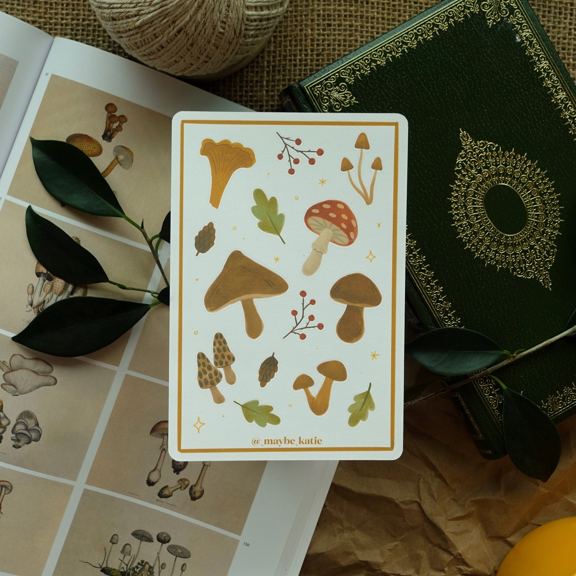 Mushroom sticker sheet