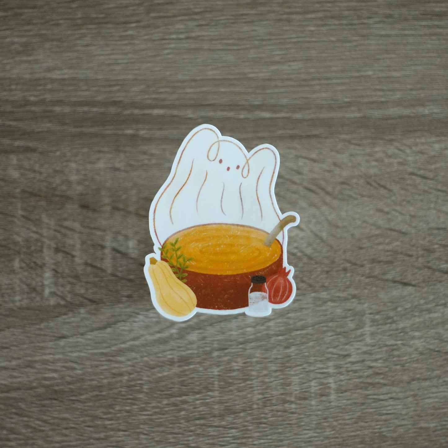 Soup Ghost - Die Cut Vinyl Sticker