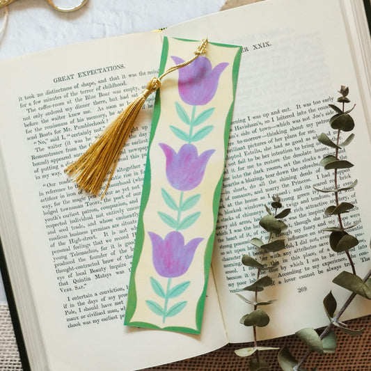 Lavender Tulips Bookmark