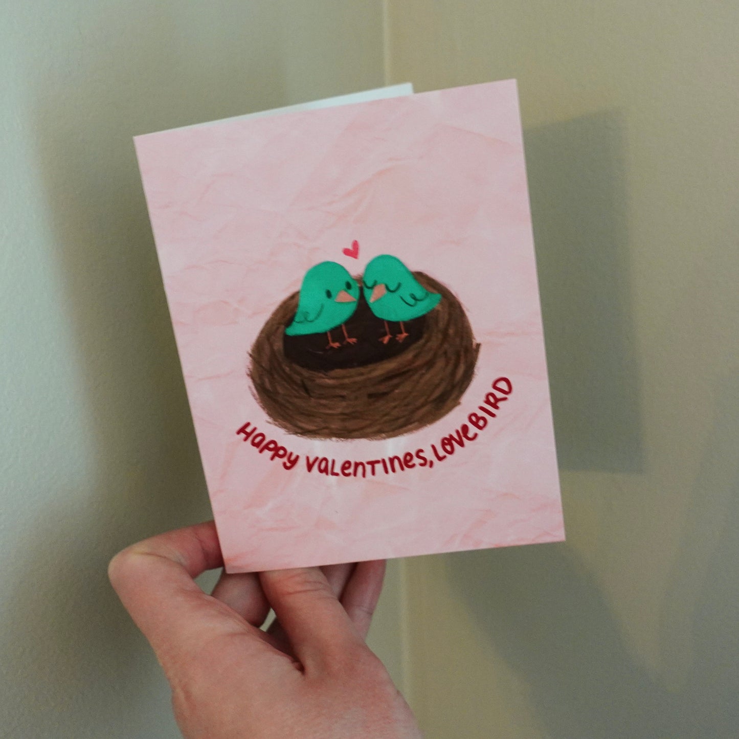 Happy Valentines, Lovebird - Anniversary card, Appreciation card, Valentine's Day Card