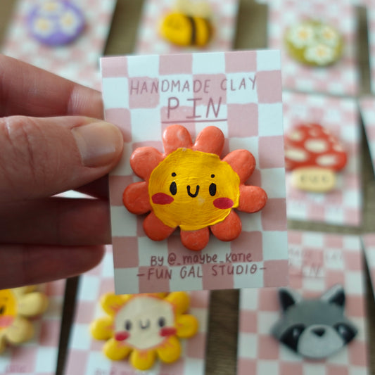 Happy Flower Pin