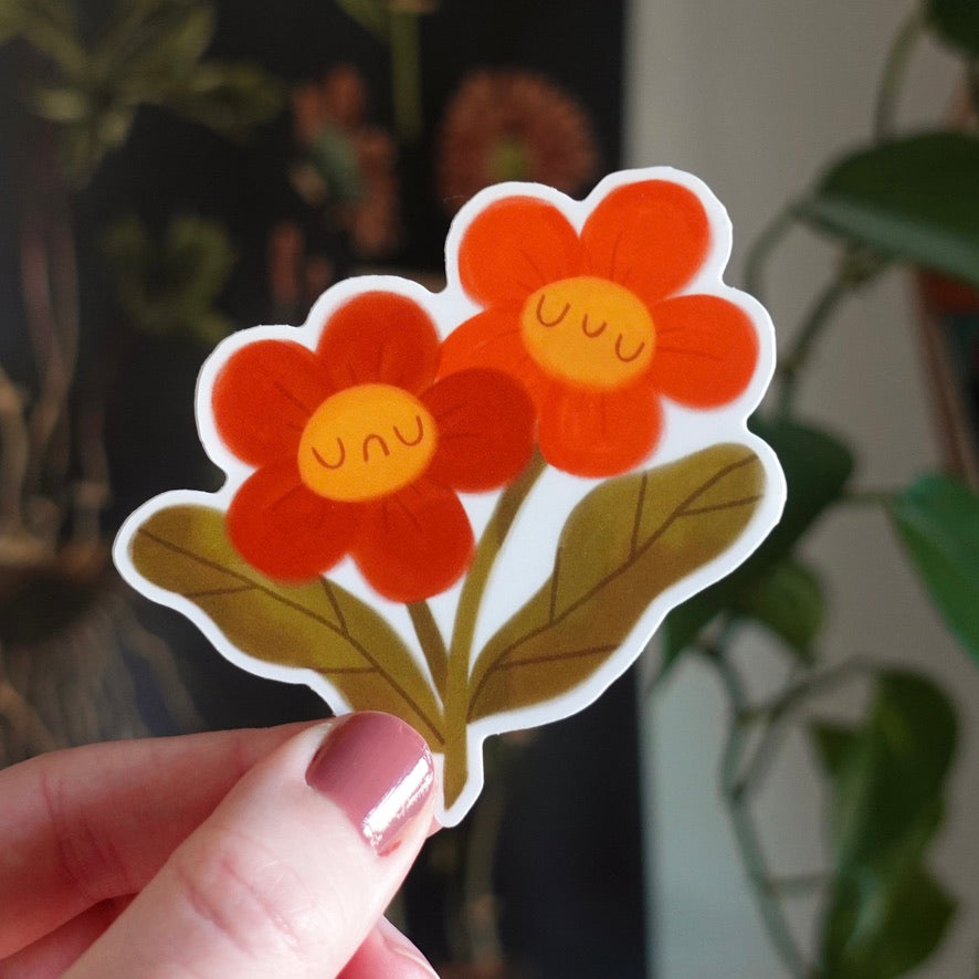 Moody Blooms - Flower Die Cut Vinyl Sticker