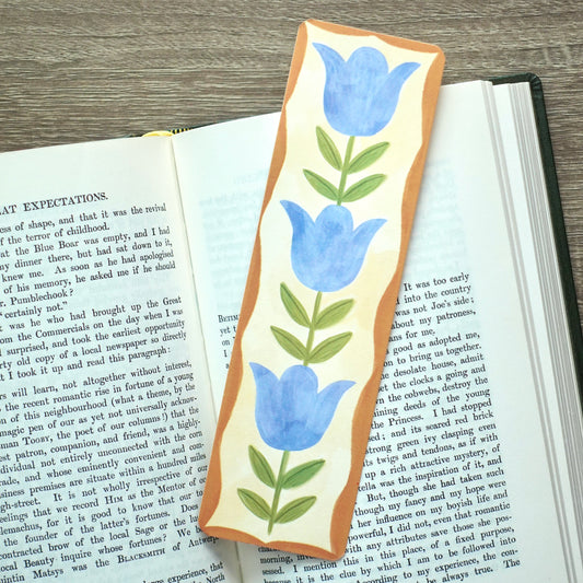 Blue Tulips Bookmark