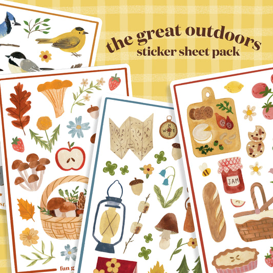 The Great Outdoors - Sticker Sheet Pack (4 Sheets)