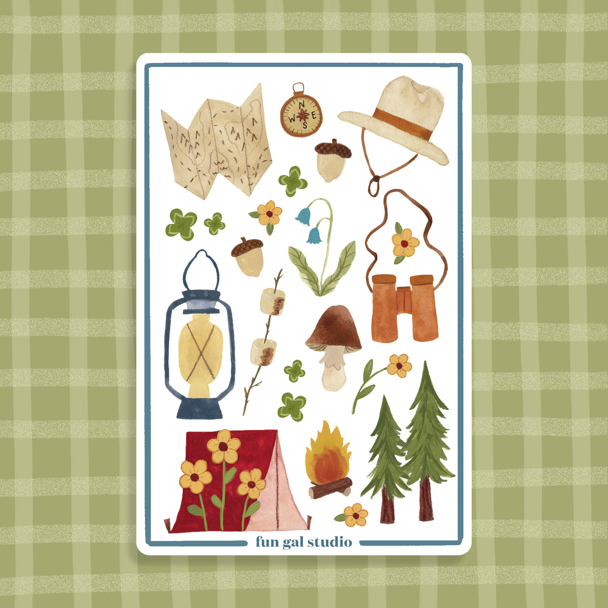The Explorer - Camping and Adventure Sticker Sheet