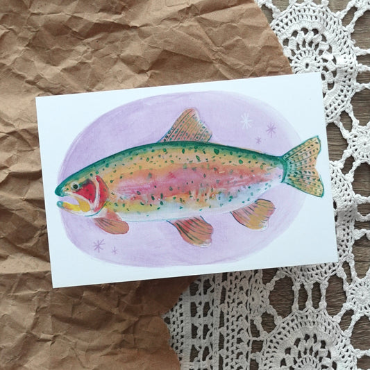 Rainbow Trout - Postcard / Mini Art Print
