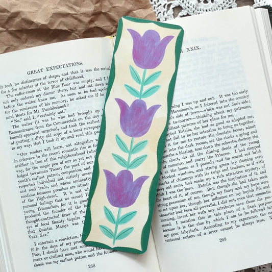 Lavender Tulips Bookmark