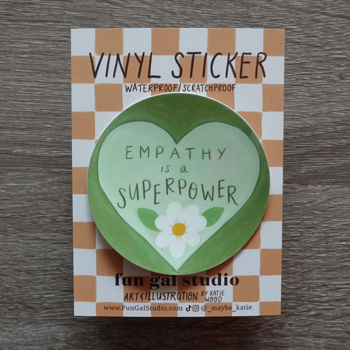 Empathy is a Superpower - Circle Vinyl Sticker