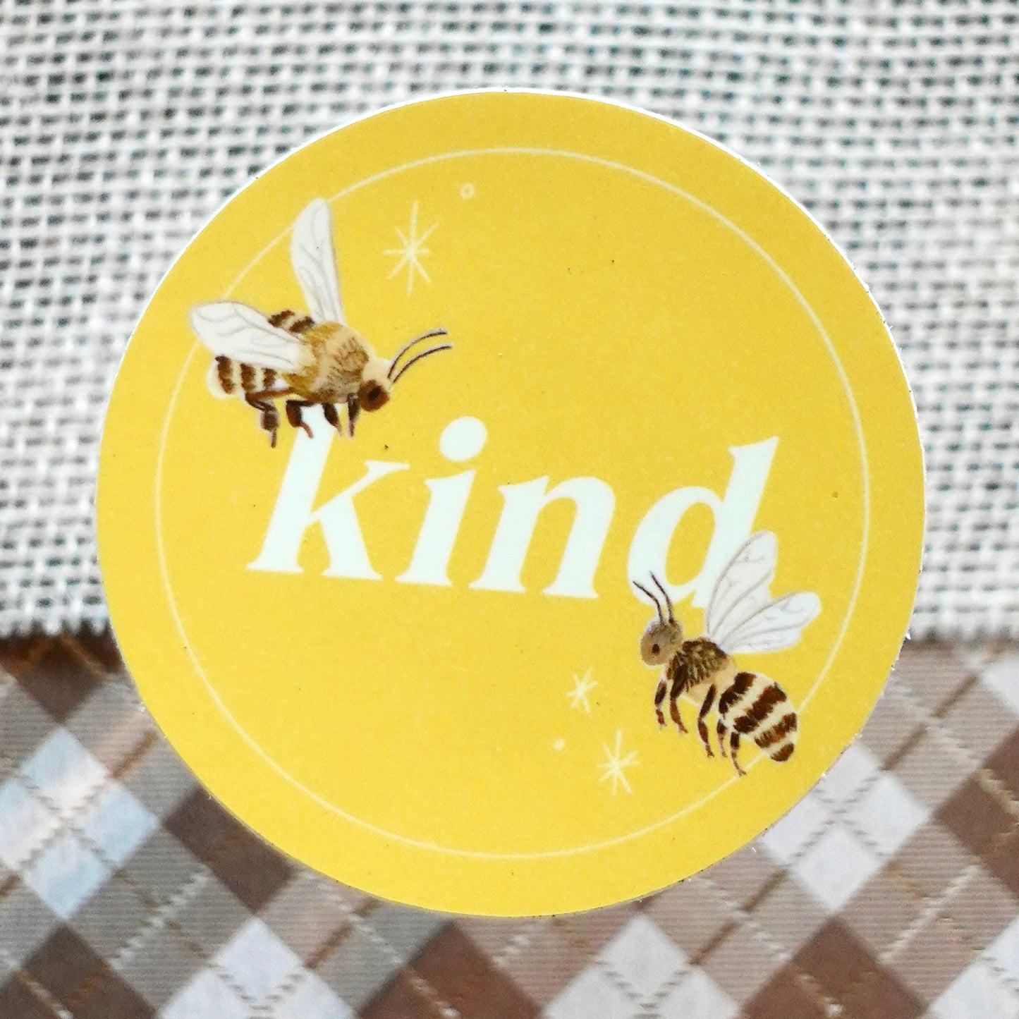 "Kind" - Bee Circle Vinyl Sticker