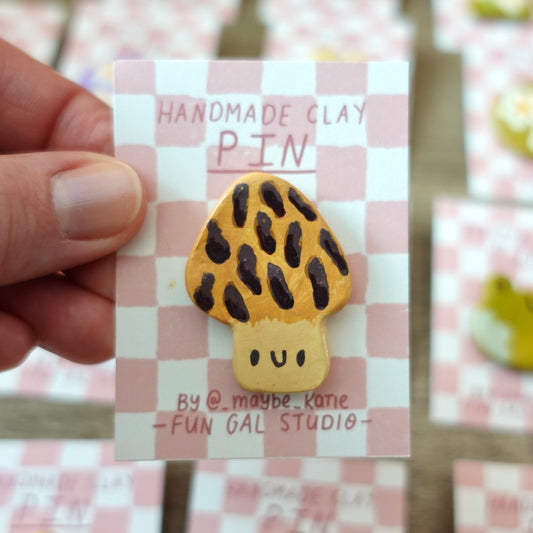 Morel Mushroom Pin