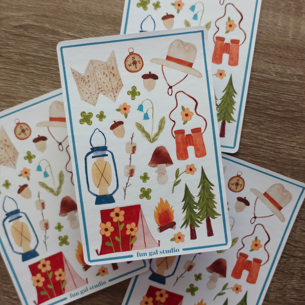 The Explorer - Camping and Adventure Sticker Sheet