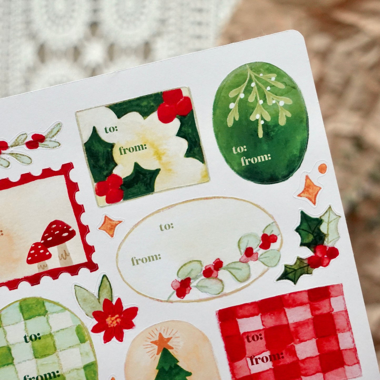 Cozy Holiday - Sticker Gift Tags