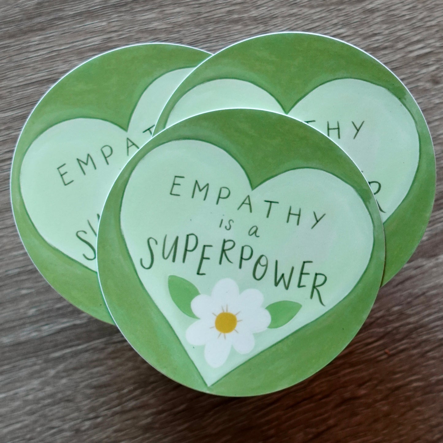 Empathy is a Superpower - Circle Vinyl Sticker