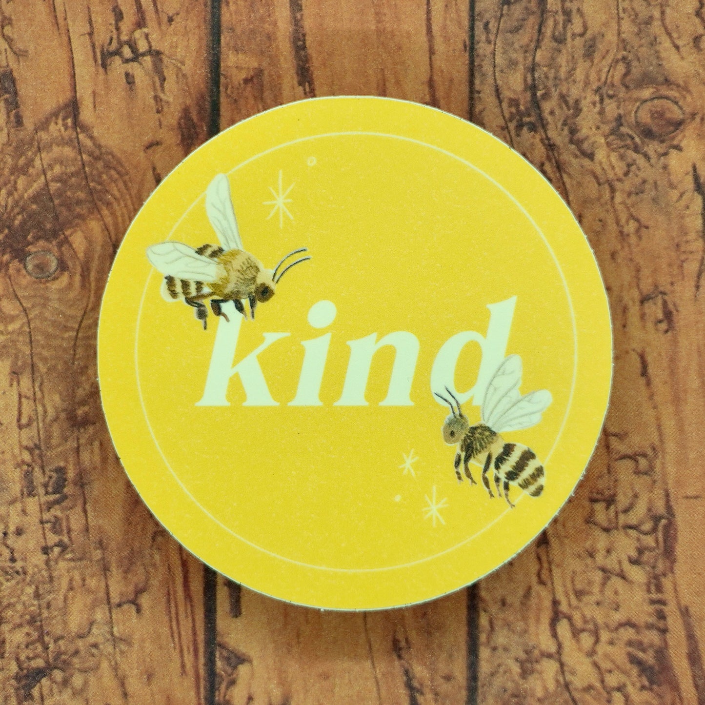 "Kind" - Bee Circle Vinyl Sticker
