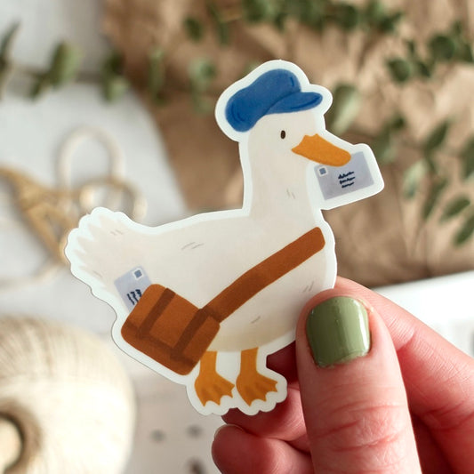 Mailman Duck - Die Cut Vinyl Sticker