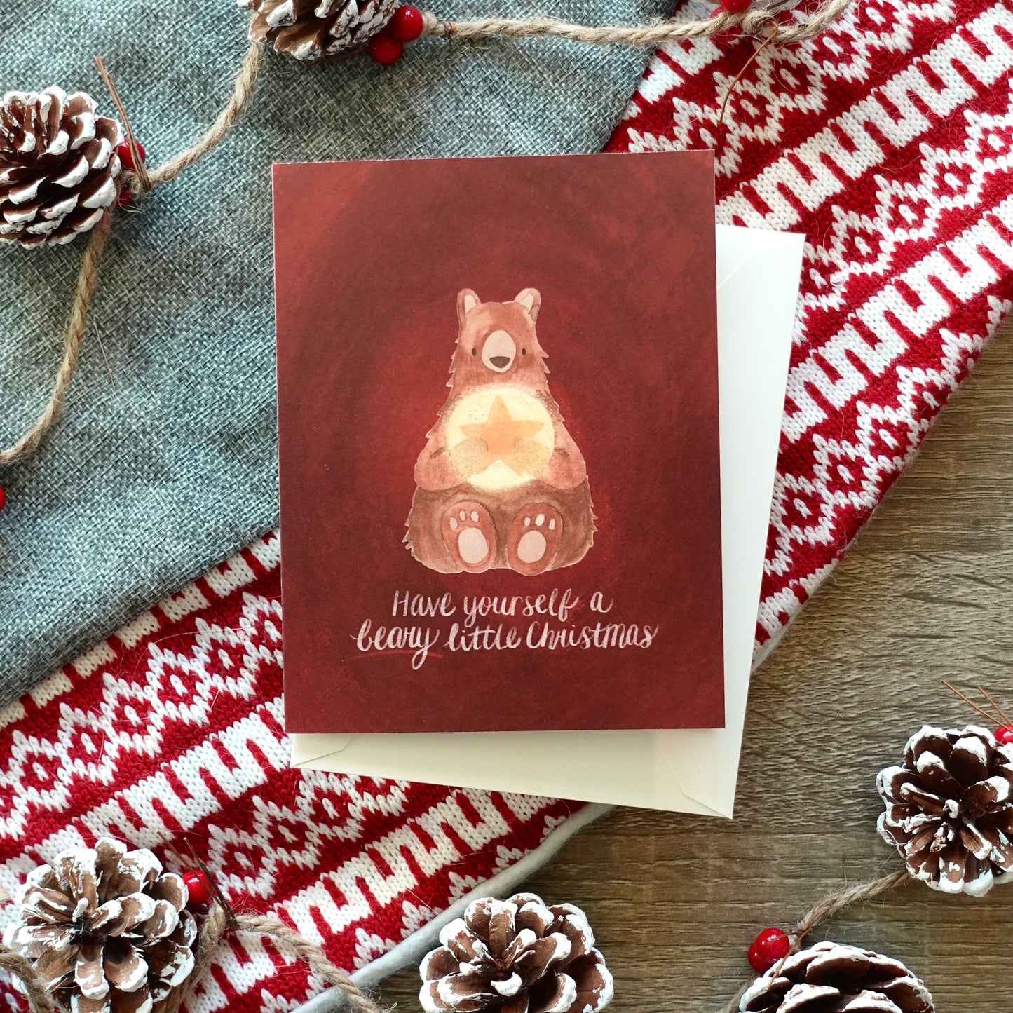 Beary Little Christmas - Holiday, Winter, Christmas Card
