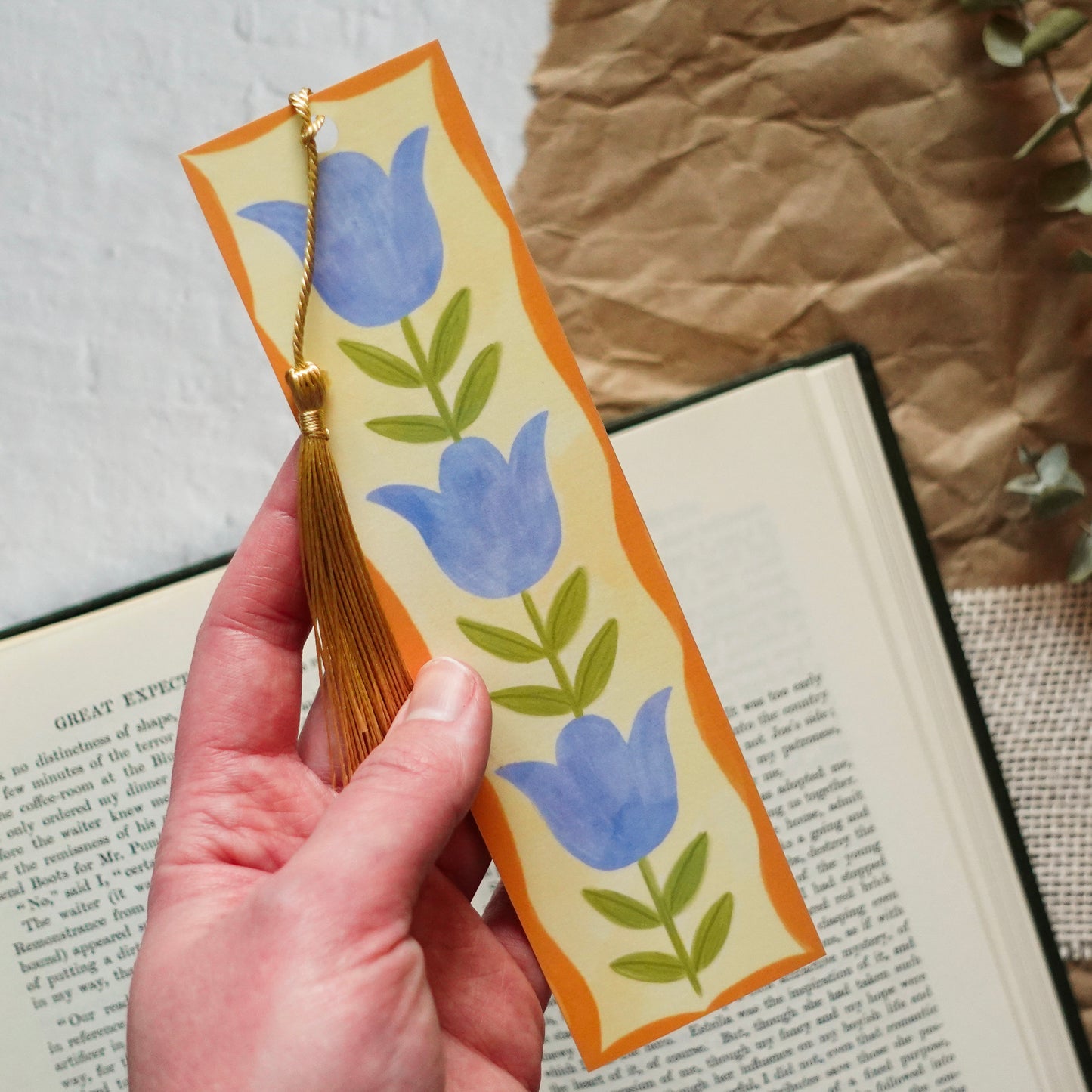 Blue Tulips Bookmark