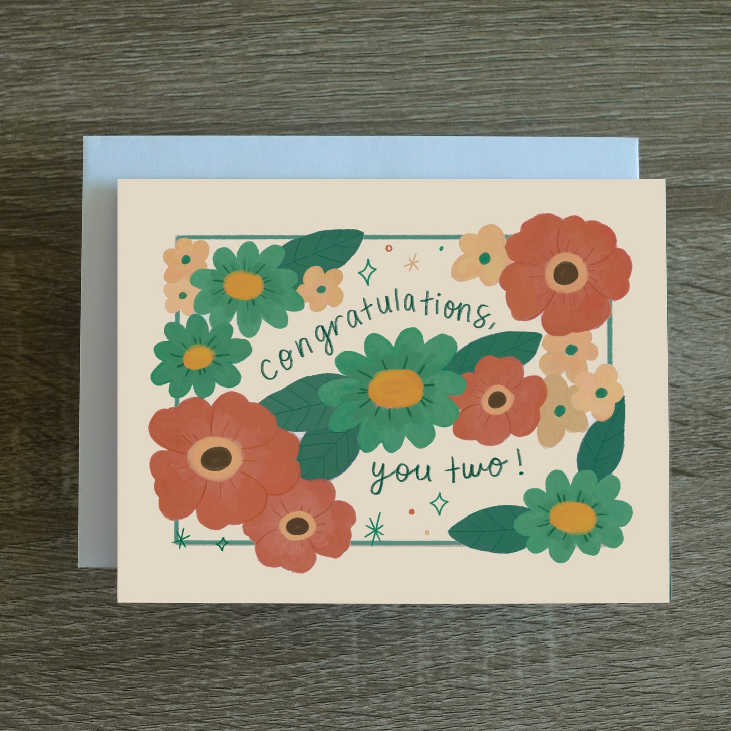 Congratulations, You Two - Wedding Card