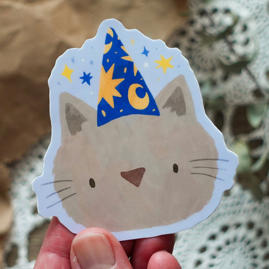 Wizard Cat - Kitty Die Cut Vinyl Sticker