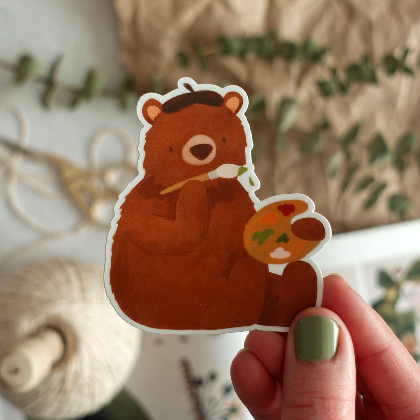 Bear Ross - Artist Bear Die Cut Vinyl Sticker