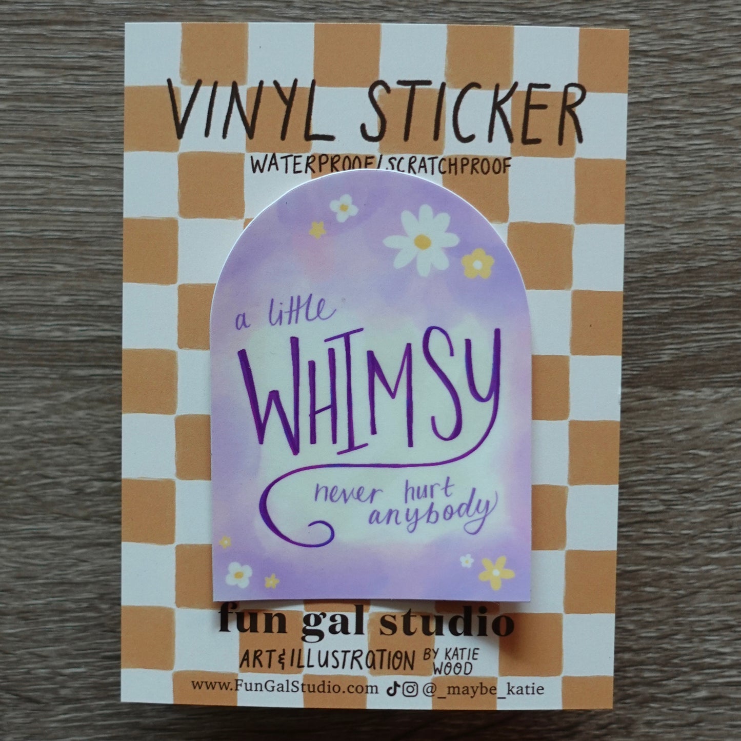 A little WHIMSY never hurt anybody - Arch Vinyl Sticker