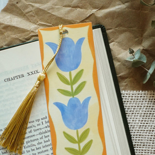 Blue Tulips Bookmark