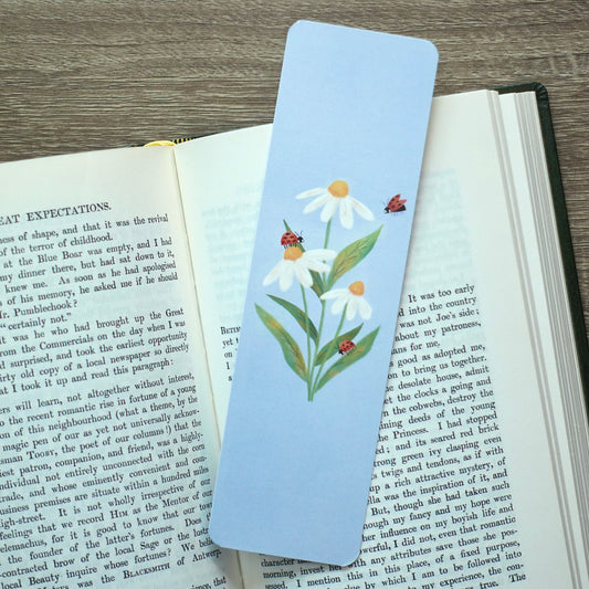 Daisies & Ladybugs Bookmark