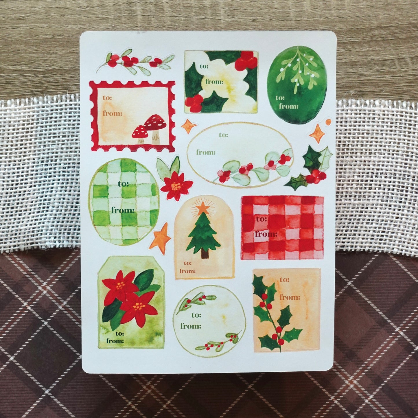 Cozy Holiday - Sticker Gift Tags