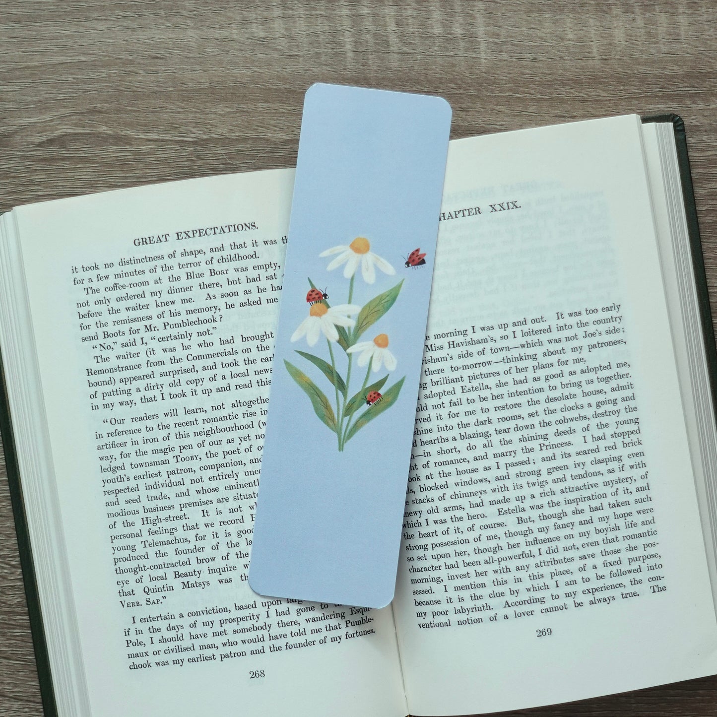 Daisies & Ladybugs Bookmark