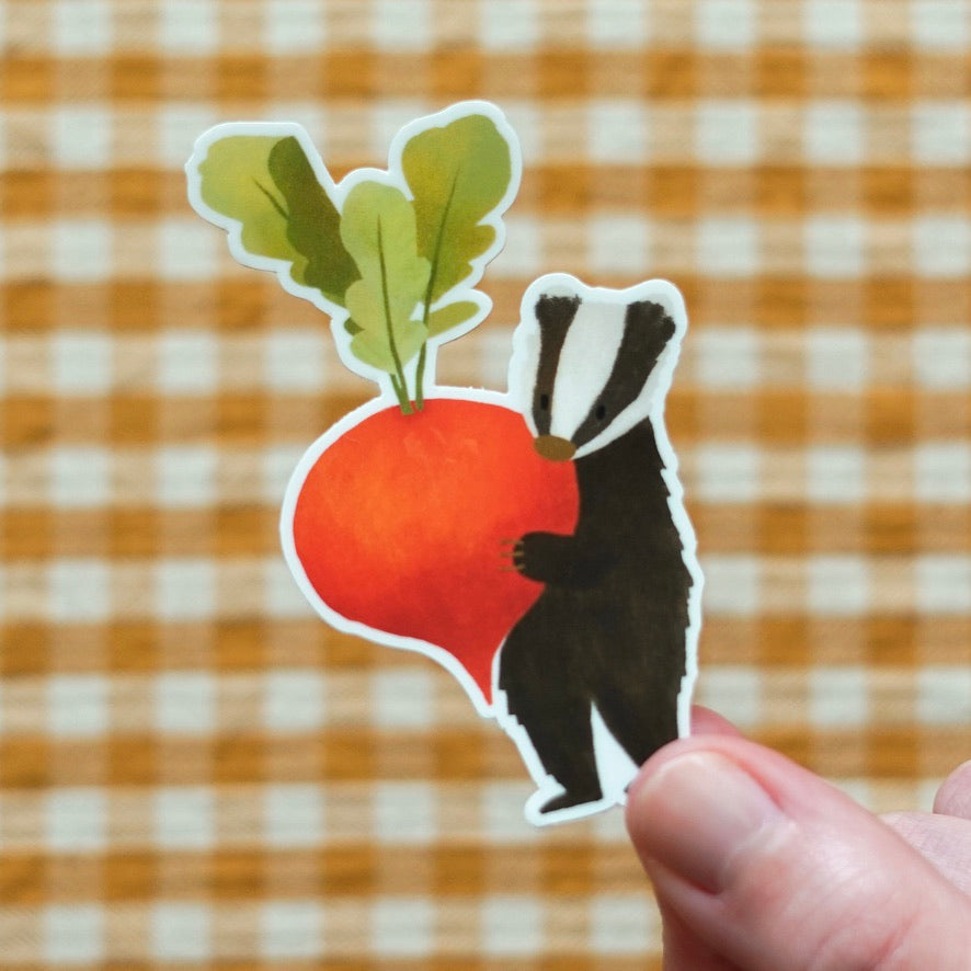 Badger & Radish - Animal Die Cut Vinyl Sticker