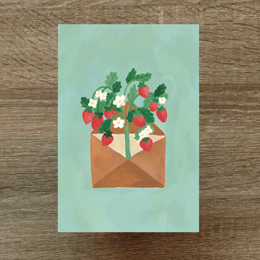 Strawberries for You - Postcard / Mini Art Print