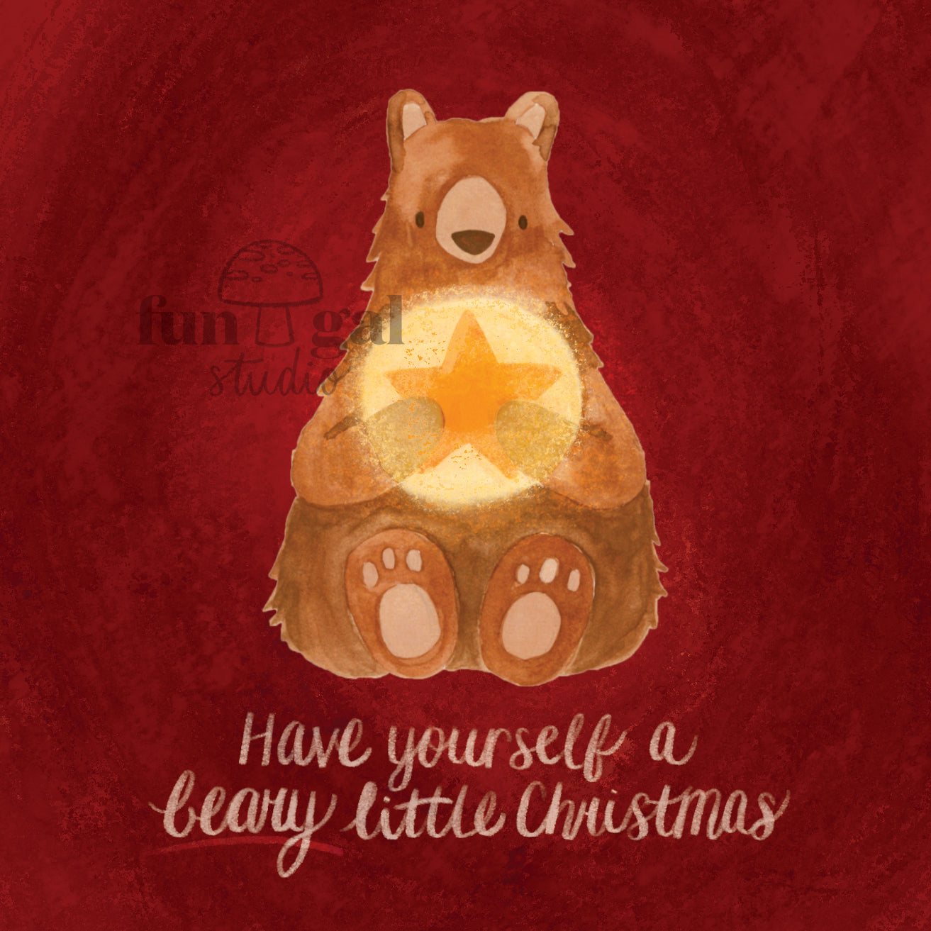 Beary Little Christmas - Holiday, Winter, Christmas Card
