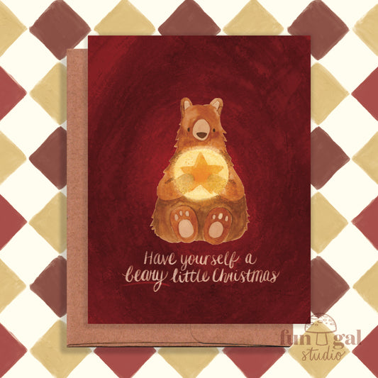 Beary Little Christmas - Holiday, Winter, Christmas Card